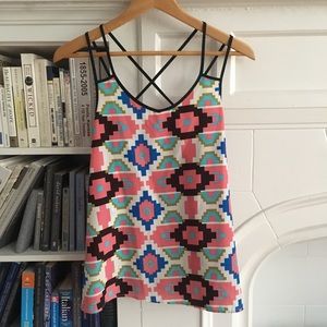 Francesca’s strappy Aztec print tank